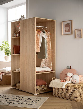 Armadio con ripiani e spazio per appendere in - BABYPRICE