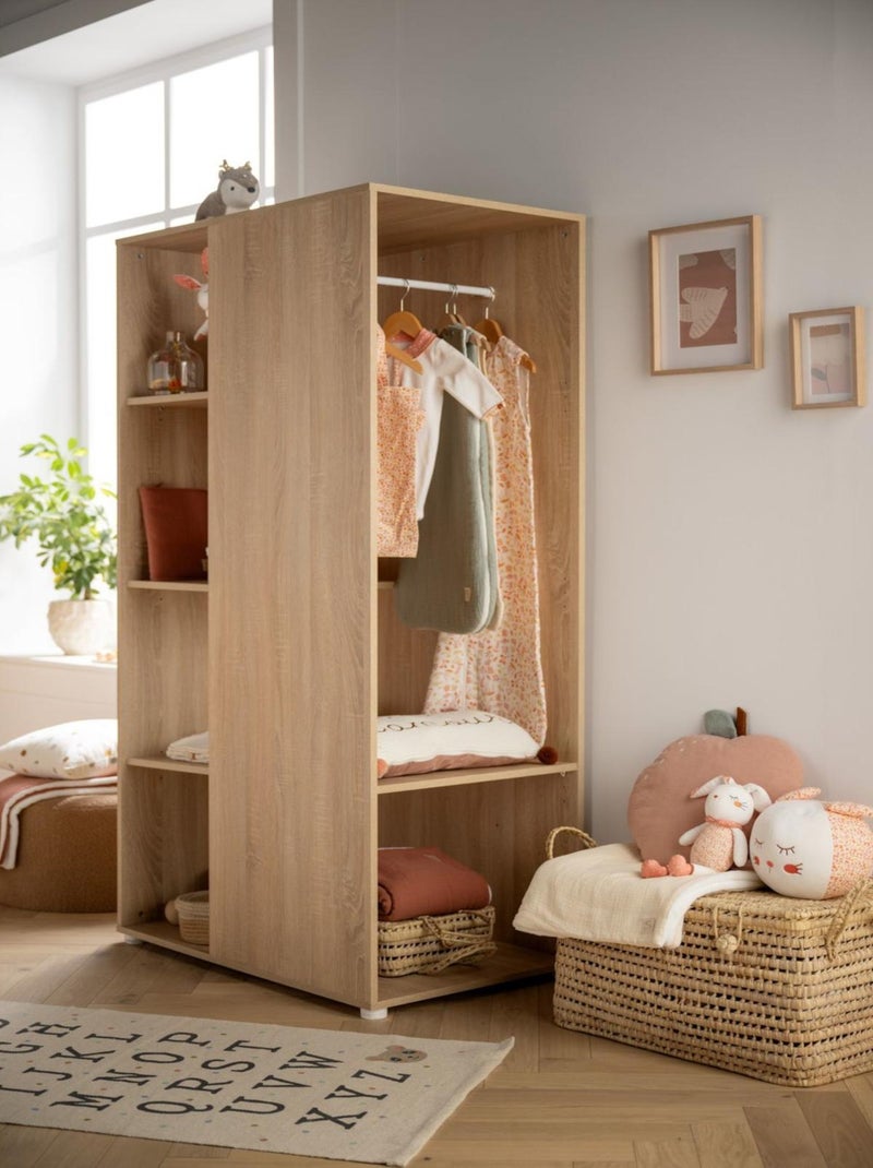 Armadio con ripiani e spazio per appendere in - BABYPRICE Marrone - Kiabi
