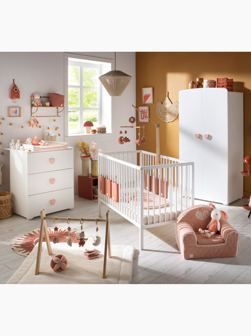 Armadio per bambini a 2 - BABYPRICE Bianco Rosa - Kiabi