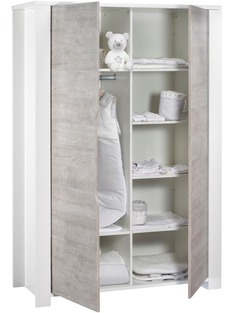 Armadio per bambini a 2 - SAUTHON Grigio bianco - Kiabi
