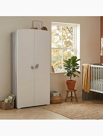 Armadio per bambini a 2 ante in legno grigio - BABYPRICE