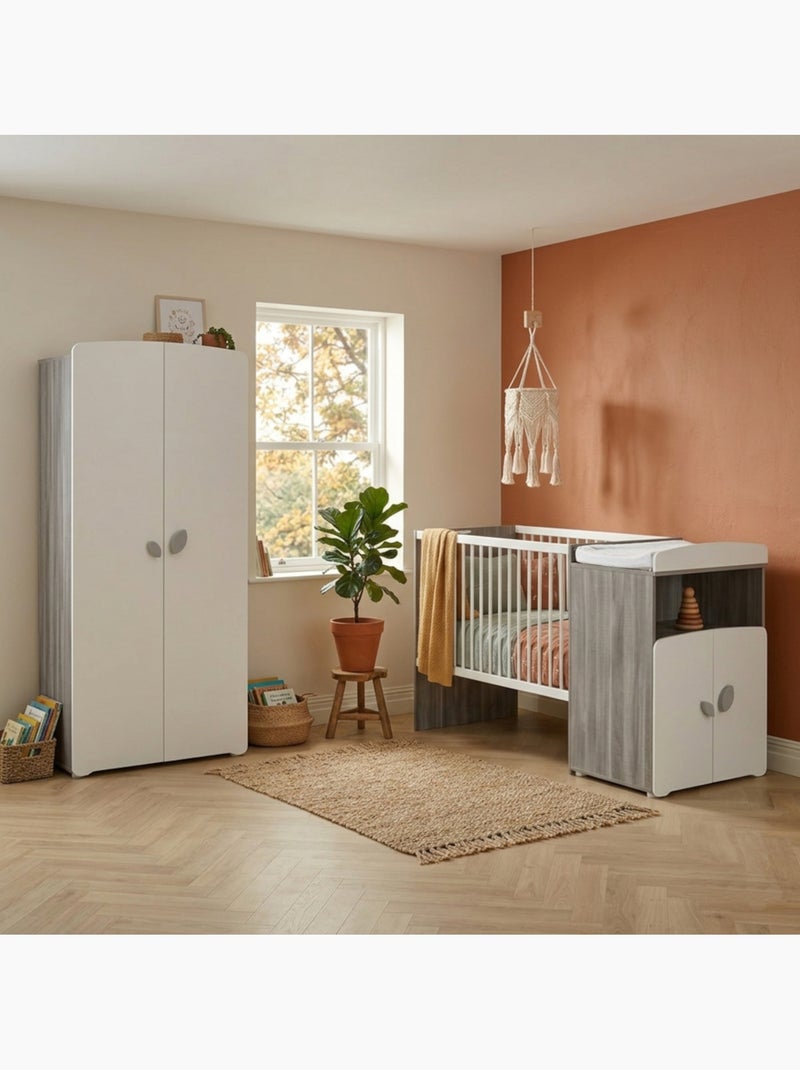 Armadio per bambini a 2 ante in legno grigio - BABYPRICE Grigio - Kiabi