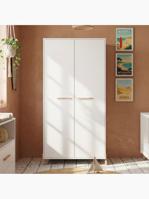 Armadio per bambini a 2 ante su gambe in legno - BABYPRICE - Kiabi