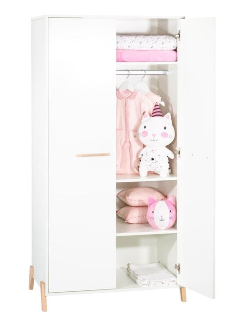 Armadio per bambini a 2 ante su gambe in legno - BABYPRICE - Kiabi