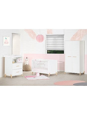 Armadio per bambini a 2 ante su gambe in legno - BABYPRICE