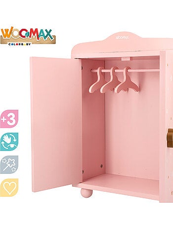 Armadio per bambole in legno WOOMAX