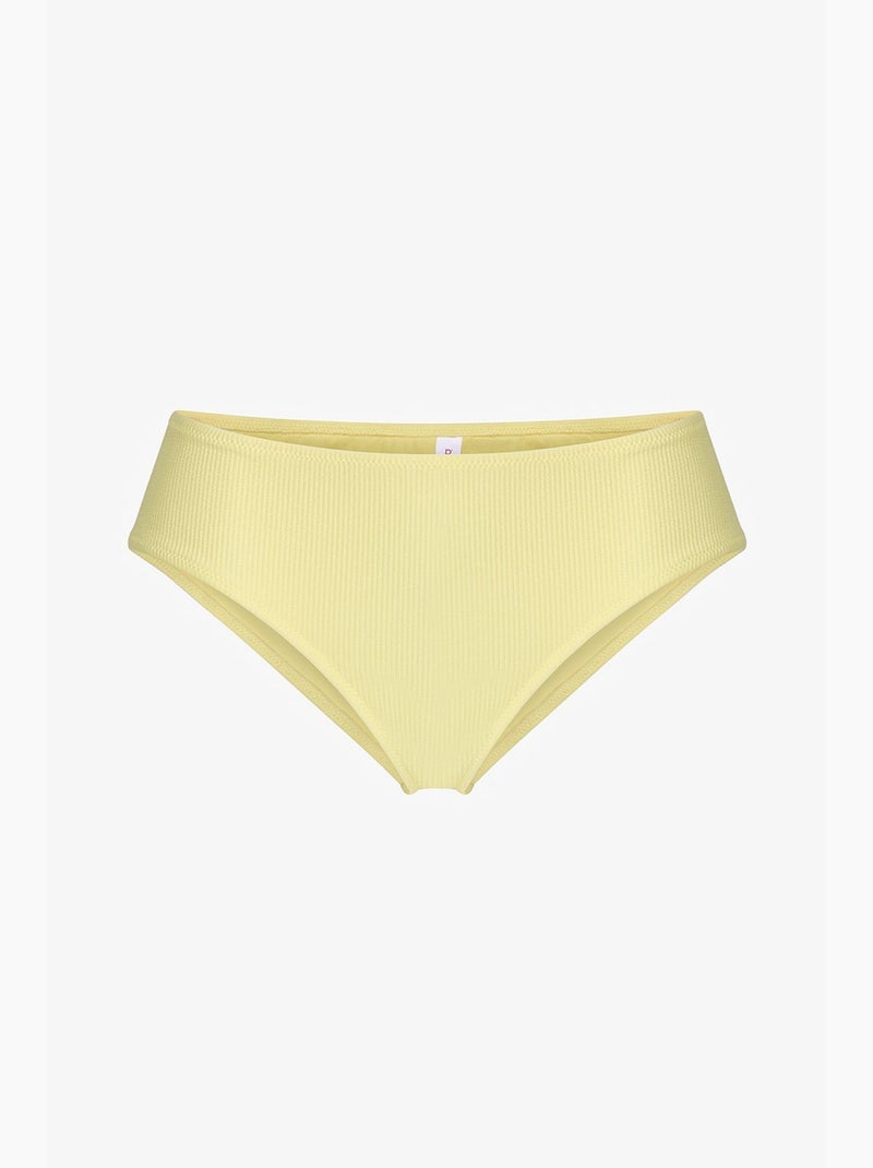 Arya slip bikini testurizzato a vita media penti Giallo limone - Kiabi