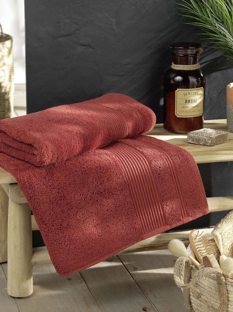 Asciugamani da bagno in Cotone PROMO LINGE Terracotta - Kiabi