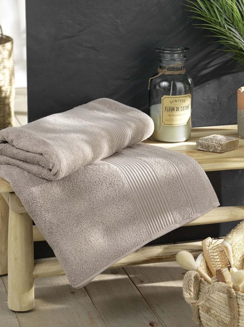 Asciugamani da bagno in cotone promo linge Tortora - Kiabi