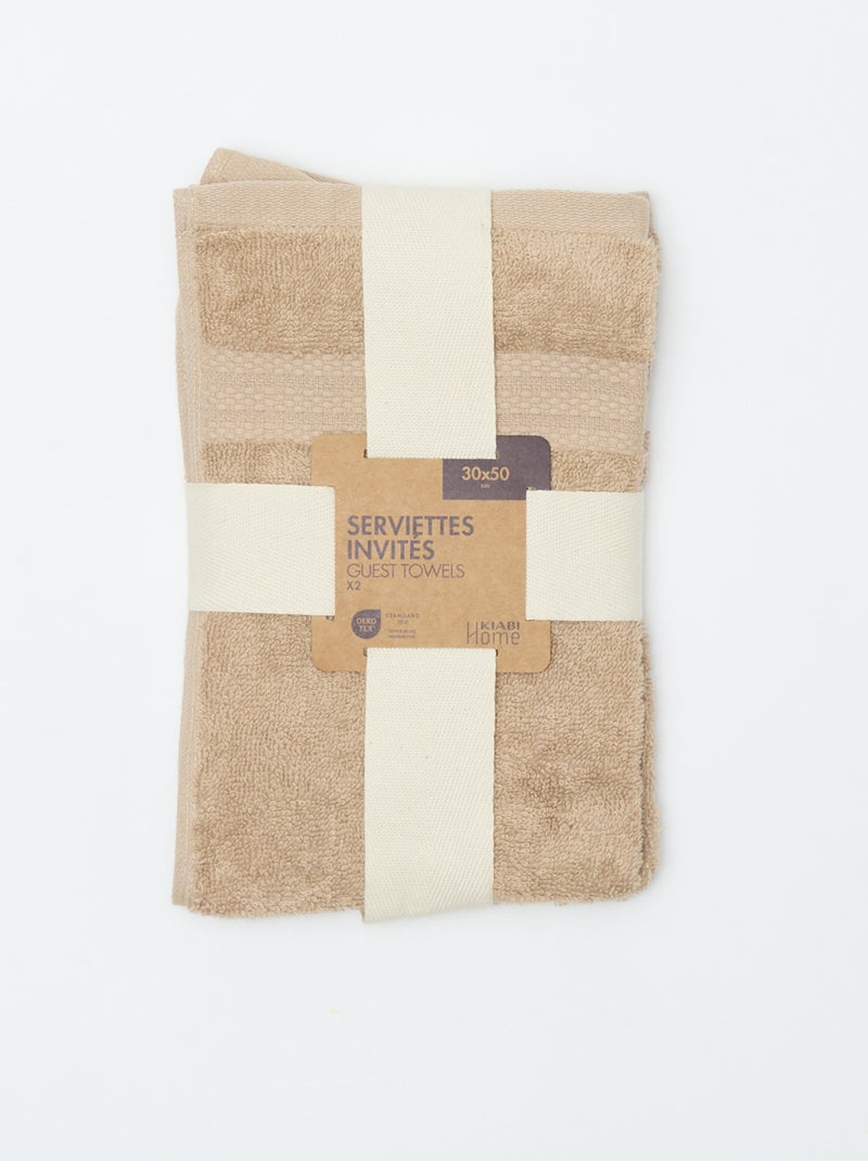 Asciugamani ospiti (30x50 cm) - Kiabi Home Beige - Kiabi