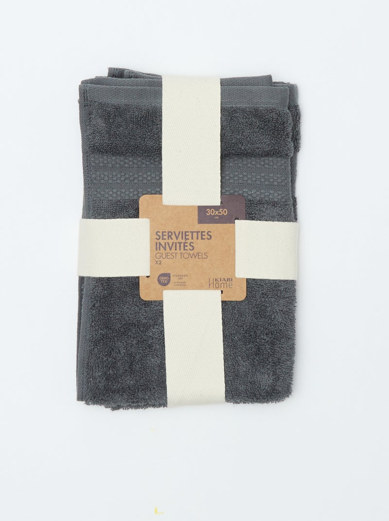 Asciugamani per ospiti (30x50 cm) - Kiabi Home Grigio - Kiabi