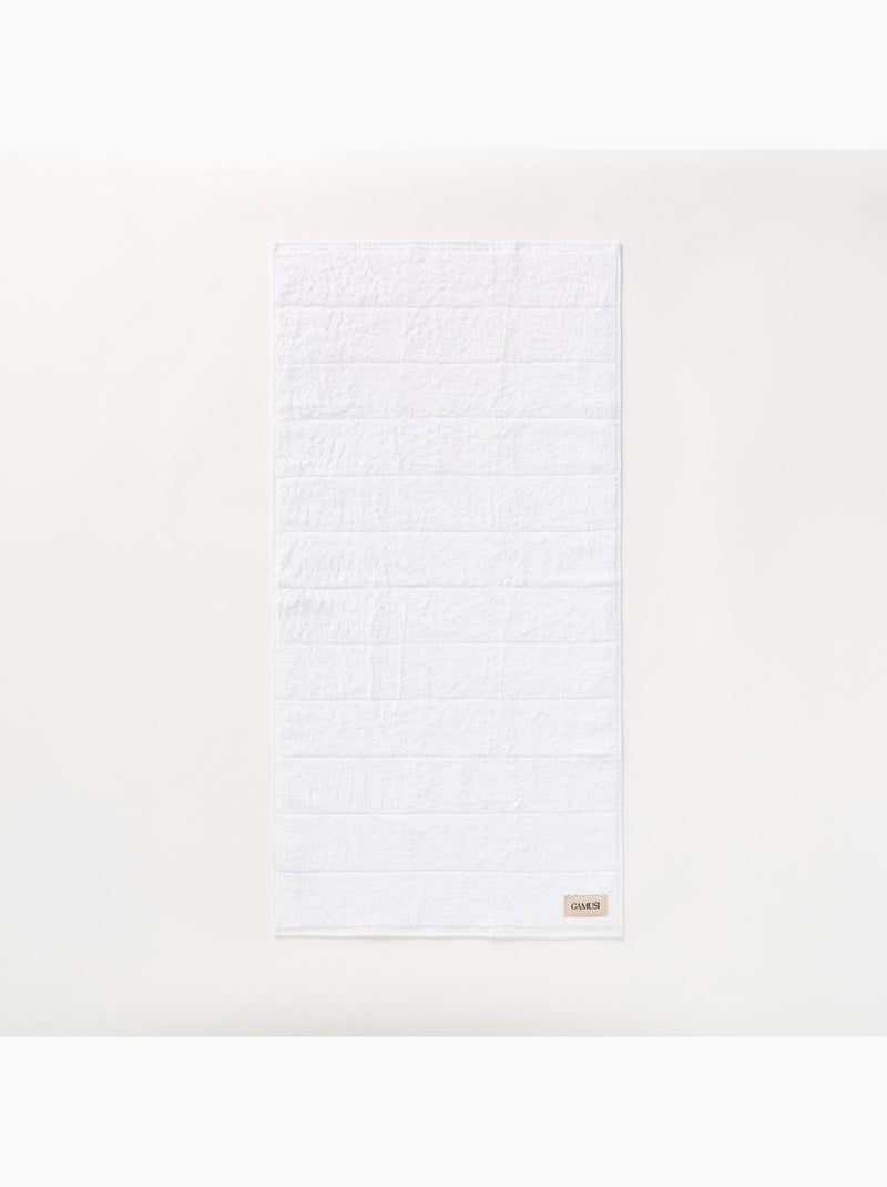Asciugamano 100% cotone, spugna 600 g/m², con asola - Gamusi Bianco - Kiabi