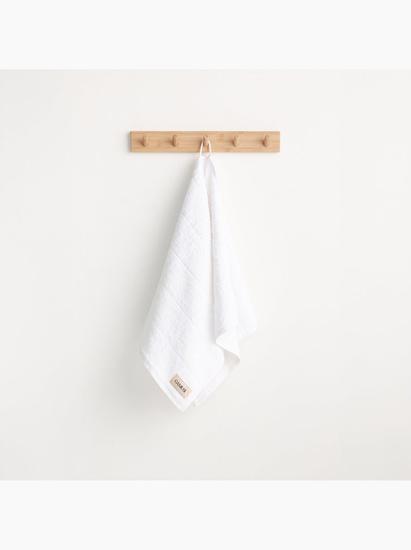 Asciugamano 100% cotone, spugna 600 g/m², con asola - Gamusi Bianco - Kiabi