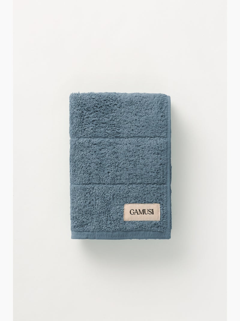 Asciugamano 100% cotone, spugna 600 g/m², con asola - Gamusi Blu - Kiabi