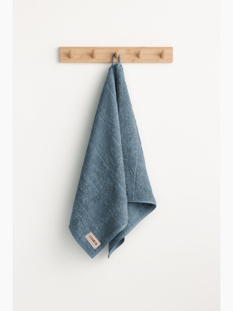 Asciugamano 100% cotone, spugna 600 g/m², con asola - Gamusi Blu - Kiabi