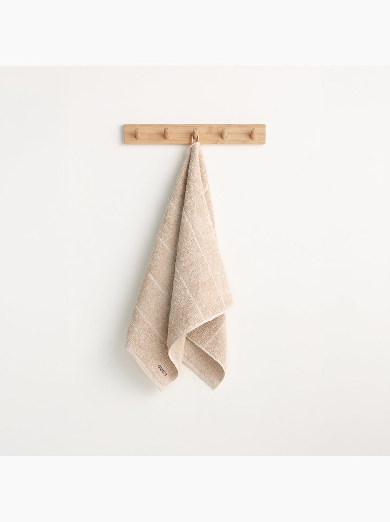 Asciugamano 100% cotone, spugna 600 g/m², con asola - Gamusi Sabbia - Kiabi
