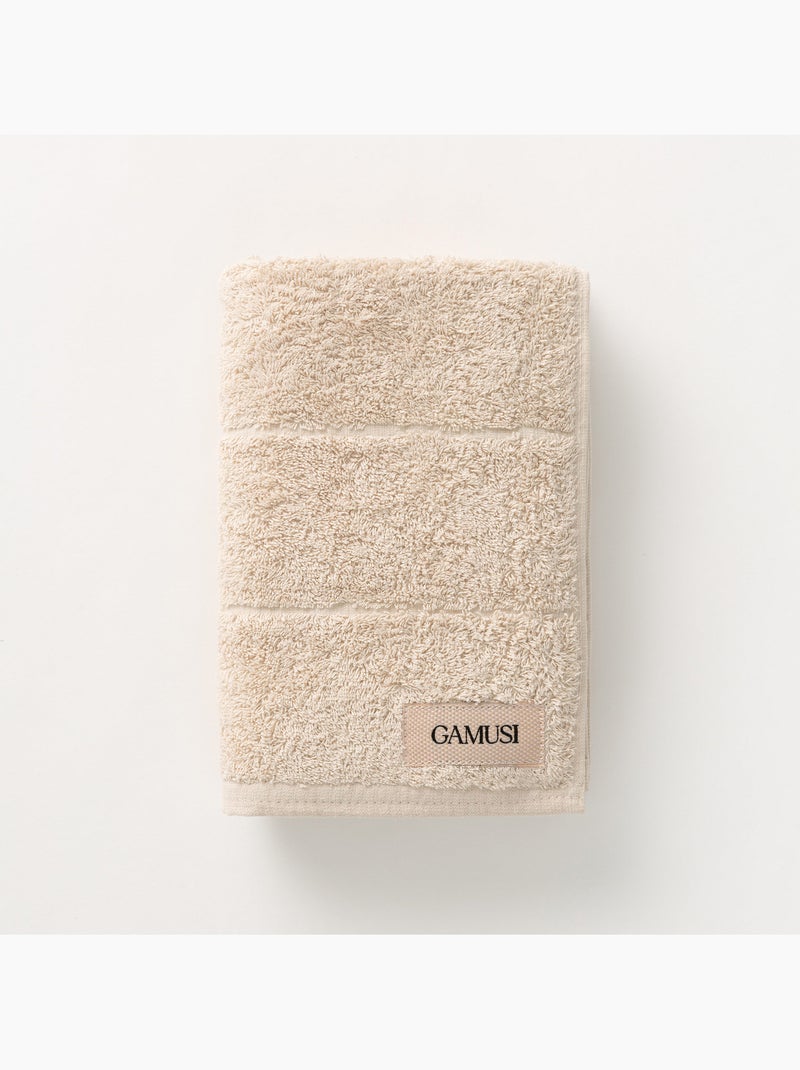 Asciugamano 100% cotone, spugna 600 g/m², con asola - Gamusi Sabbia - Kiabi
