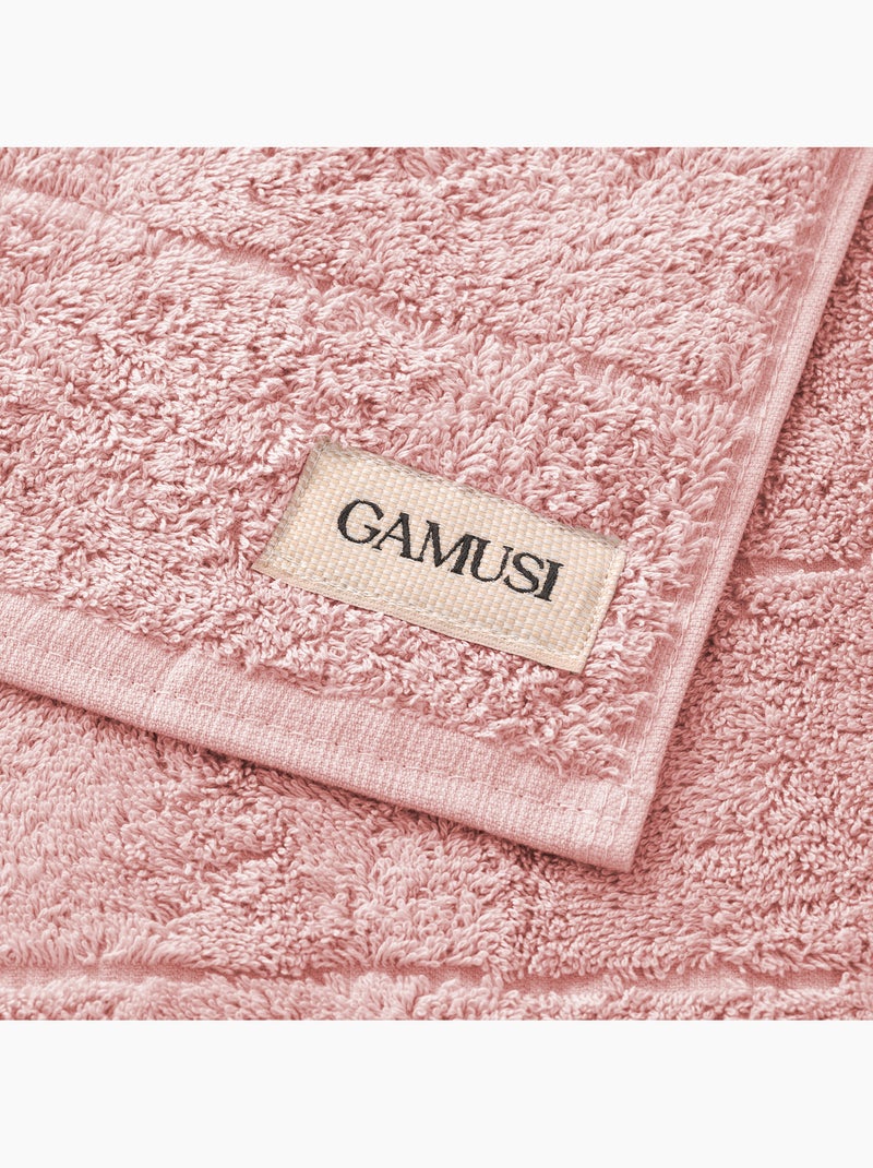 Asciugamano 100% cotone, spugna pesante, con asola - Gamusi Rosa - Kiabi