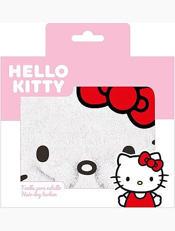 Asciugamano capelli in microfibra Hello Kitty bambino e donna, asciugatura rapida