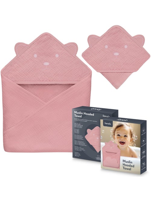 Asciugamano con cappuccio in mussola - LIONELO - 100% naturale - 80 x 80 cm - Dal primo giorno di vi - Kiabi