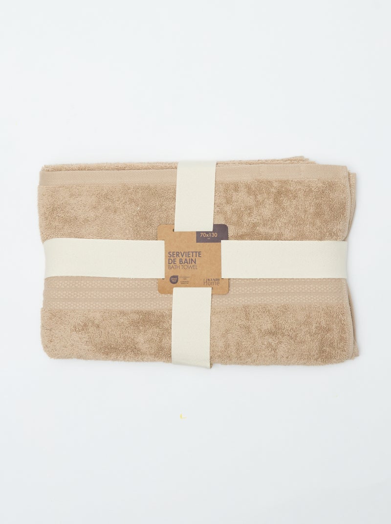 Asciugamano da bagno (70x130 cm) - Kiabi Home Beige - Kiabi