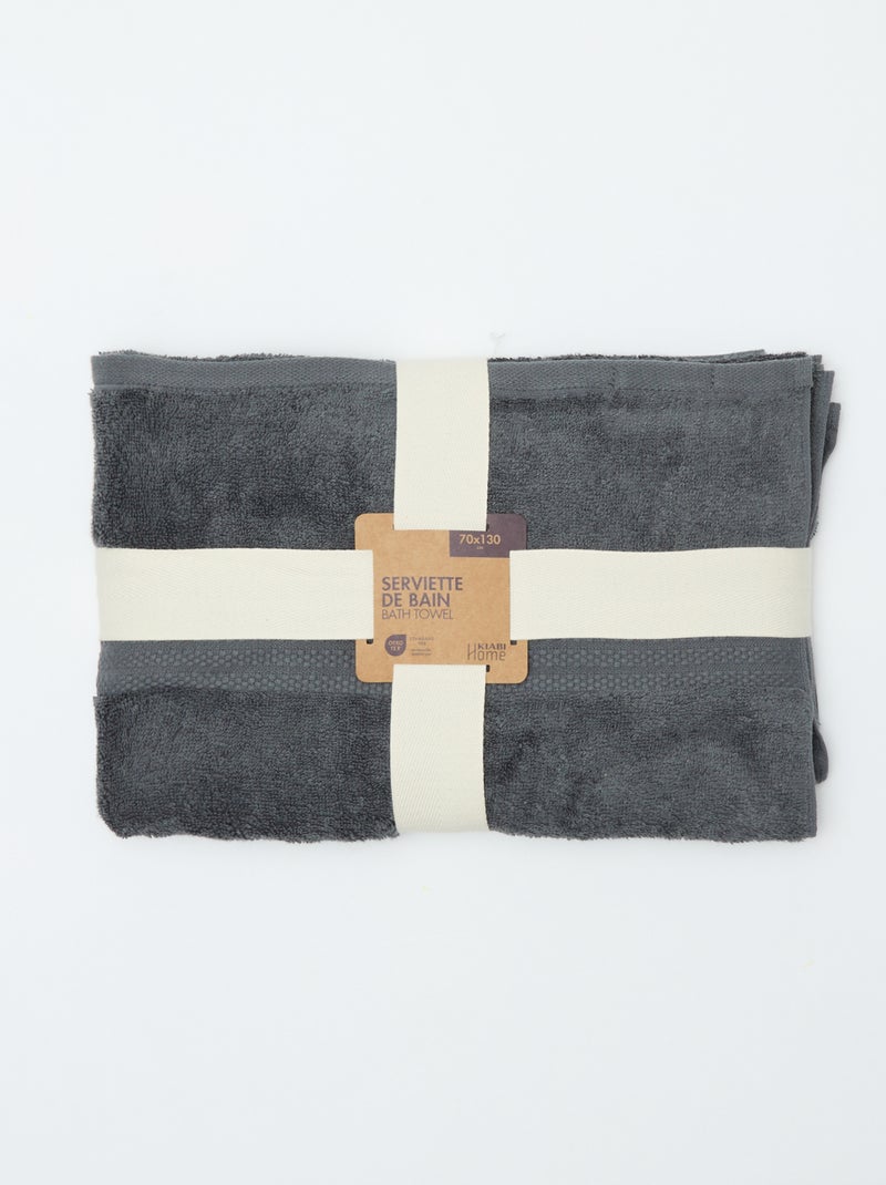 Asciugamano da bagno (70x130 cm) - Kiabi Home Grigio - Kiabi