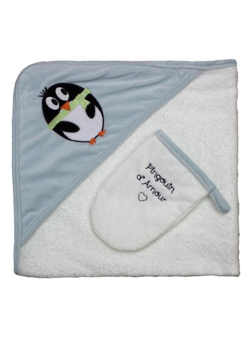 Asciugamano da bagno + asciugamano "PENGUIN" Les Chatounets - Kiabi