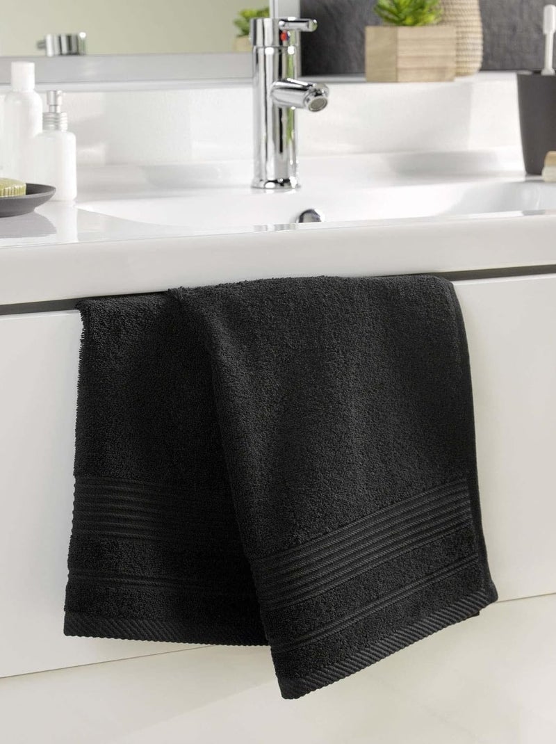 Asciugamano da bagno in Cotone Douceur d'Intérieur Nero - Kiabi