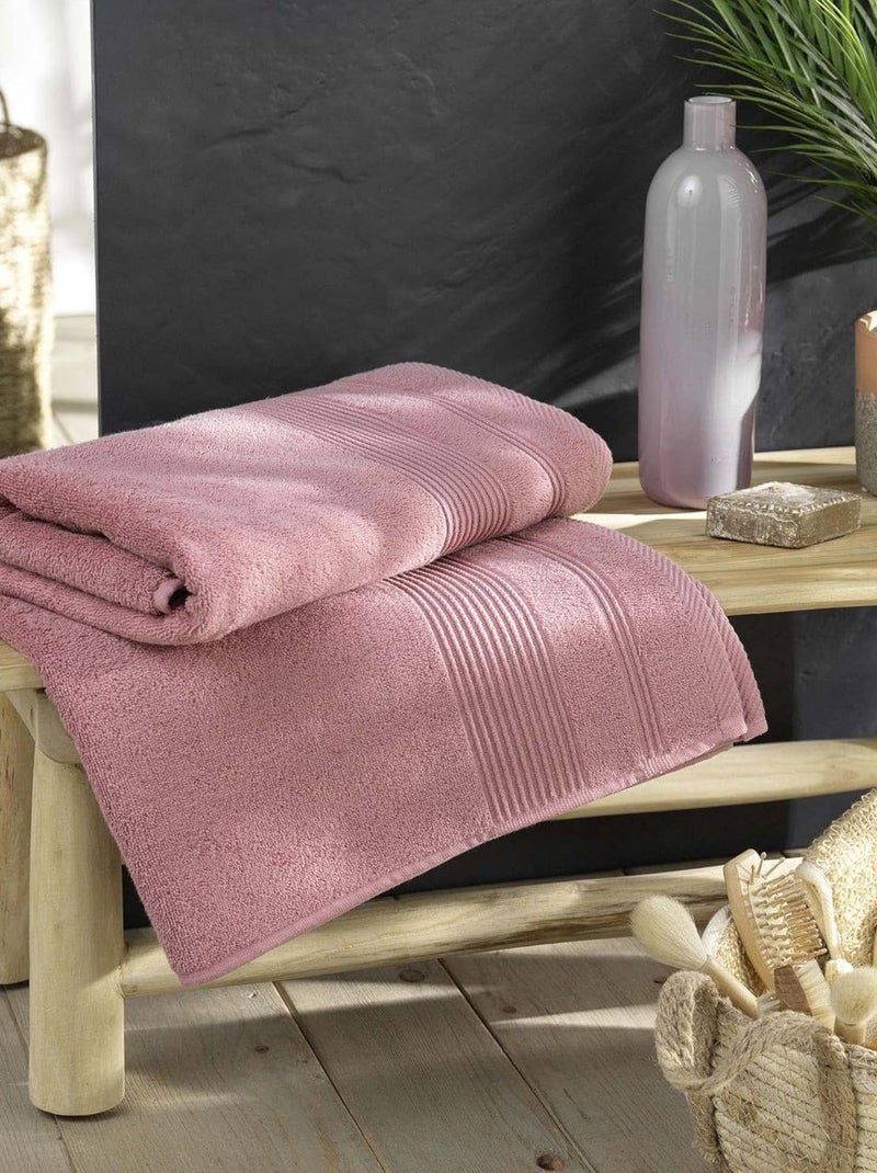 Asciugamano da bagno in Cotone Douceur d'Intérieur Rosa - Kiabi