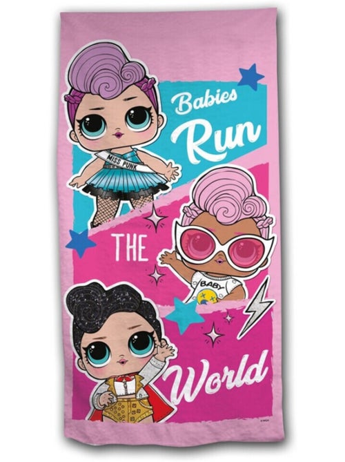 Asciugamano da bagno per bambini in cotone - Babies Run The World - Kiabi Asciugamano da bagno per bambini in cotone - Babies Run The World - Kiabi