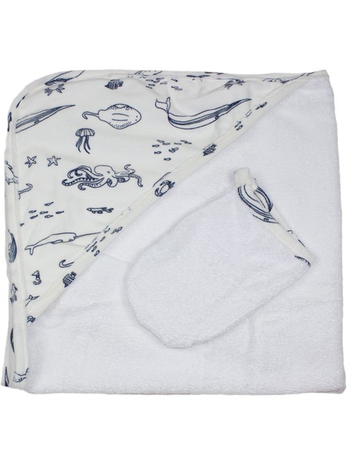 Asciugamano da bagno + Salviette "OCEAN" Les Chatounets - Kiabi
