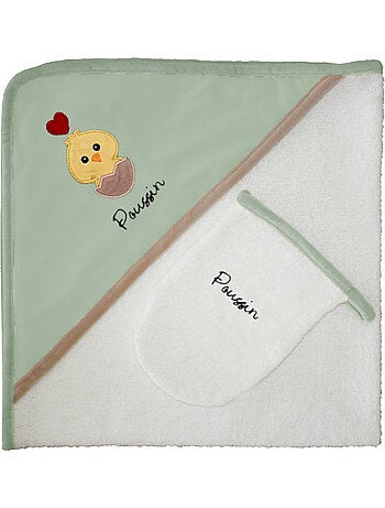 Asciugamano da bagno + Salviette "POUSSIN" Les Chatounets