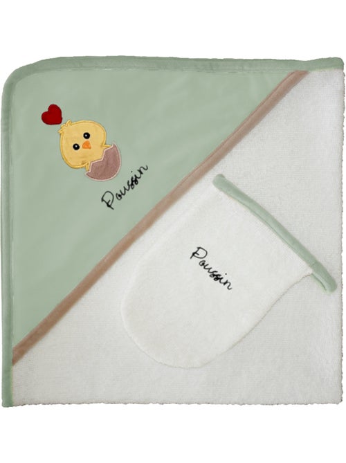 Asciugamano da bagno + Salviette "POUSSIN" Les Chatounets - Kiabi Asciugamano da bagno + Salviette "POUSSIN" Les Chatounets - Kiabi