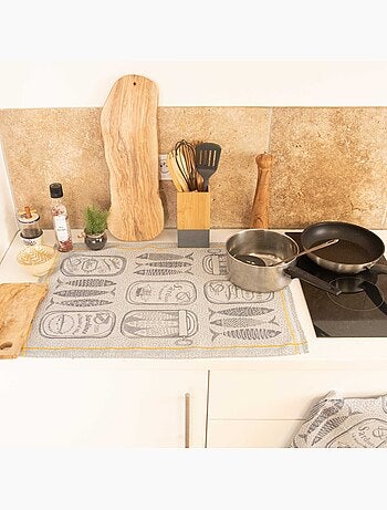 Asciugamano da cucina con sardine