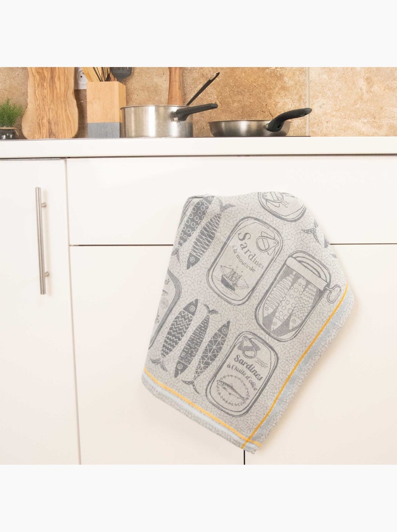 Asciugamano da cucina con sardine Blu marino - Kiabi
