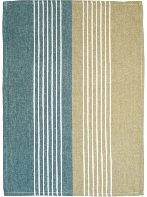 Asciugamano da cucina in cotone a righe bicolore - Kiabi