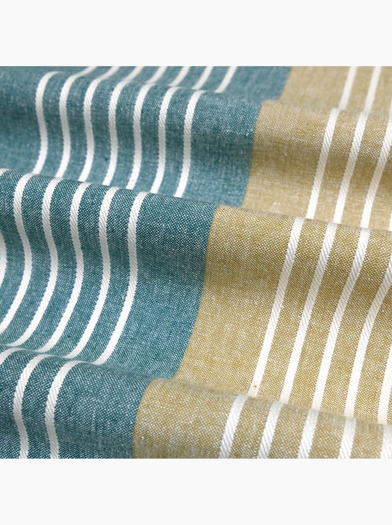 Asciugamano da cucina in cotone a righe bicolore Blu - Kiabi