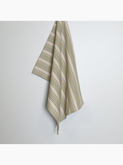 Asciugamano da cucina in cotone a righe intrecciate - Kiabi