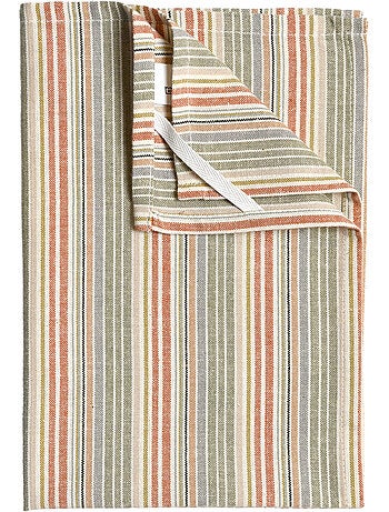 Asciugamano da cucina in cotone a righe intrecciate