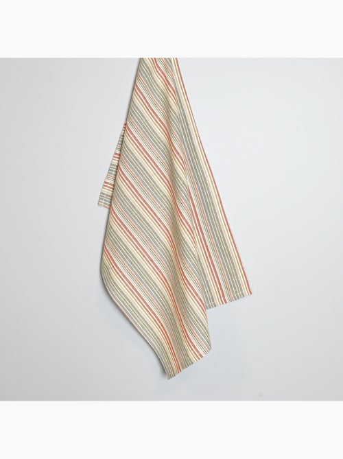 Asciugamano da cucina in cotone a righe intrecciate - Kiabi