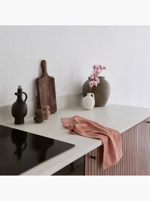 Asciugamano da cucina in cotone a righe sottili - Kiabi