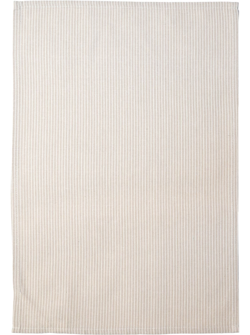 Asciugamano da cucina in cotone a righe sottili Beige - Kiabi