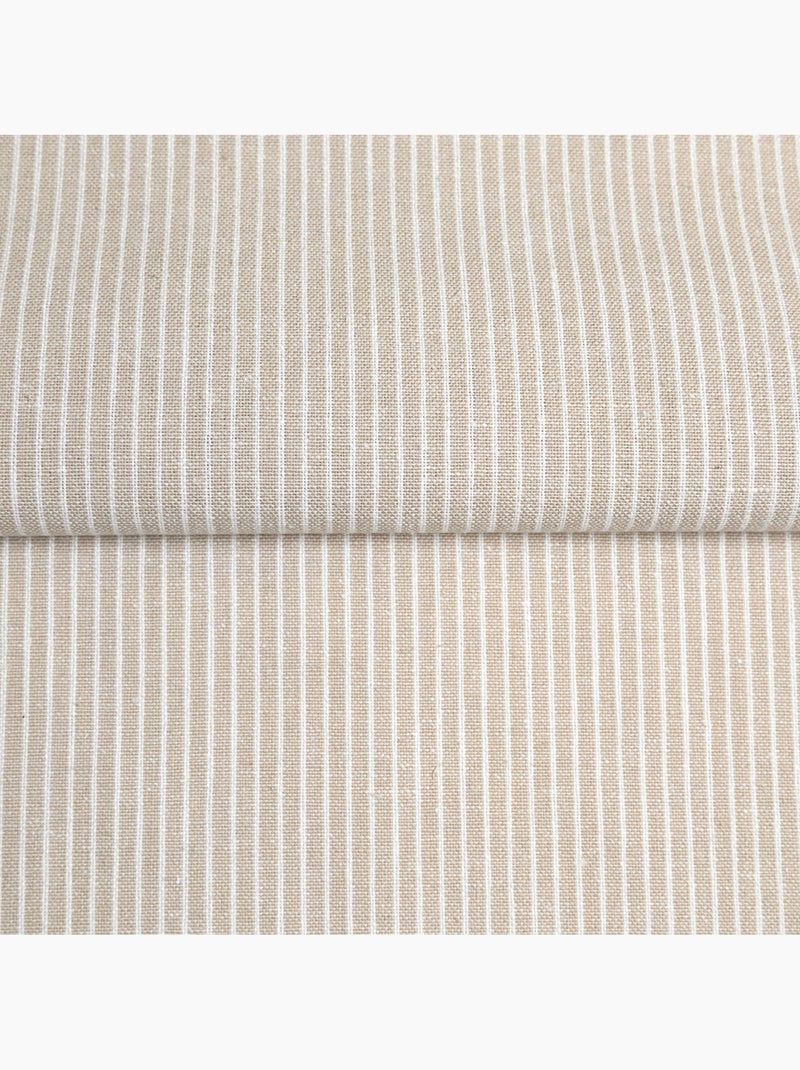 Asciugamano da cucina in cotone a righe sottili Beige - Kiabi