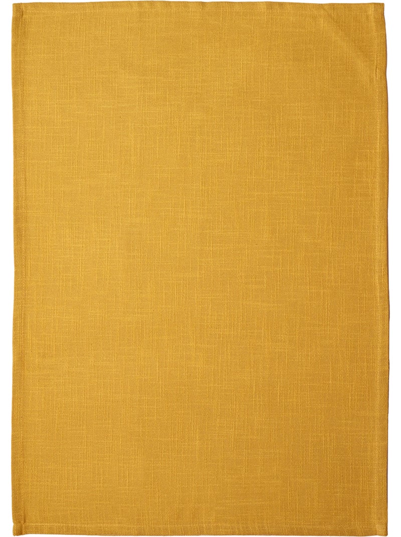 Asciugamano da cucina in cotone a trama semplice Giallo scuro - Kiabi