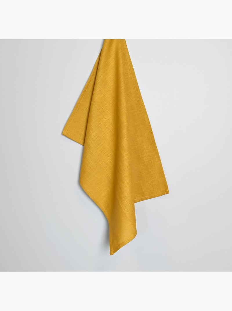 Asciugamano da cucina in cotone a trama semplice Giallo scuro - Kiabi