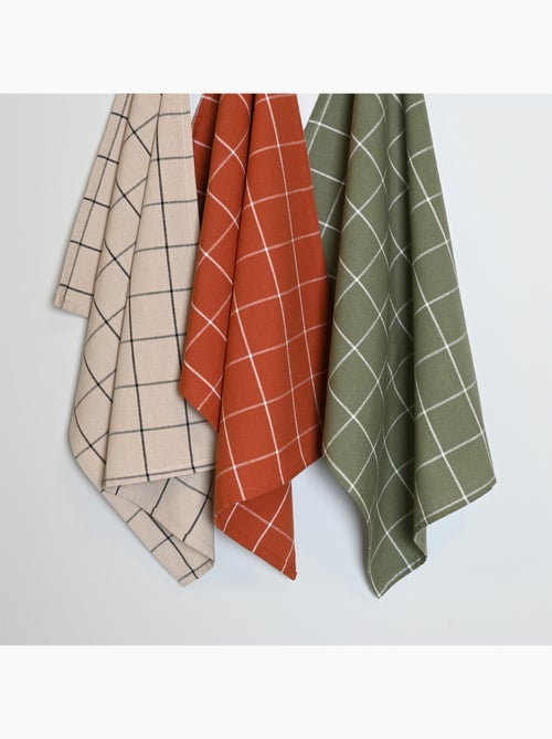 Asciugamano da cucina in cotone con motivo a quadri - Kiabi