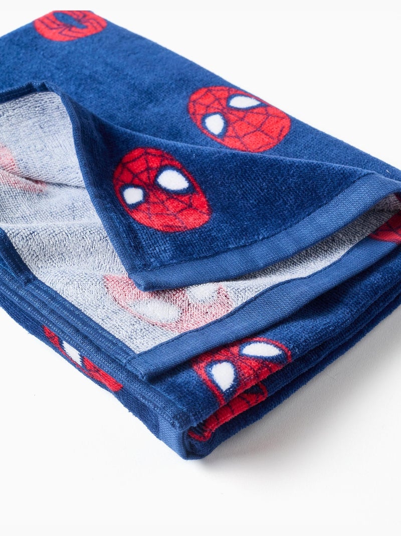 Asciugamano da spiaggia in cotone con motivo Spider-Man Blu scuro - Kiabi