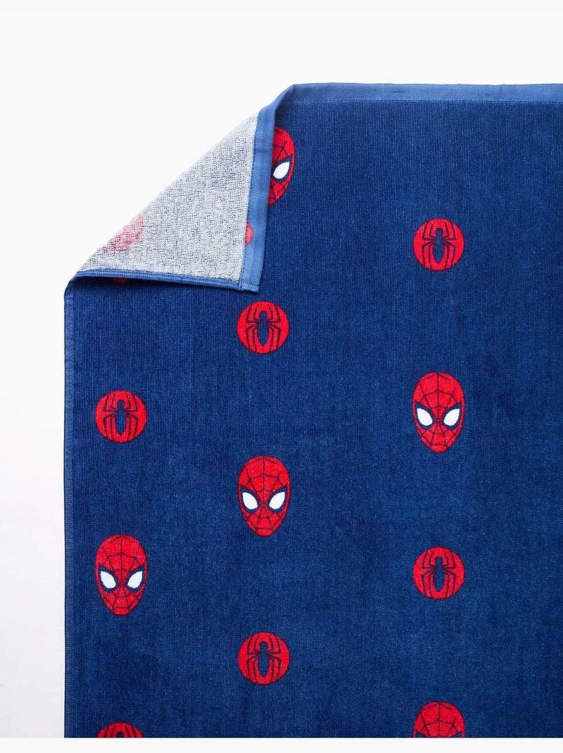 Asciugamano da spiaggia in cotone con motivo Spider-Man Blu scuro - Kiabi