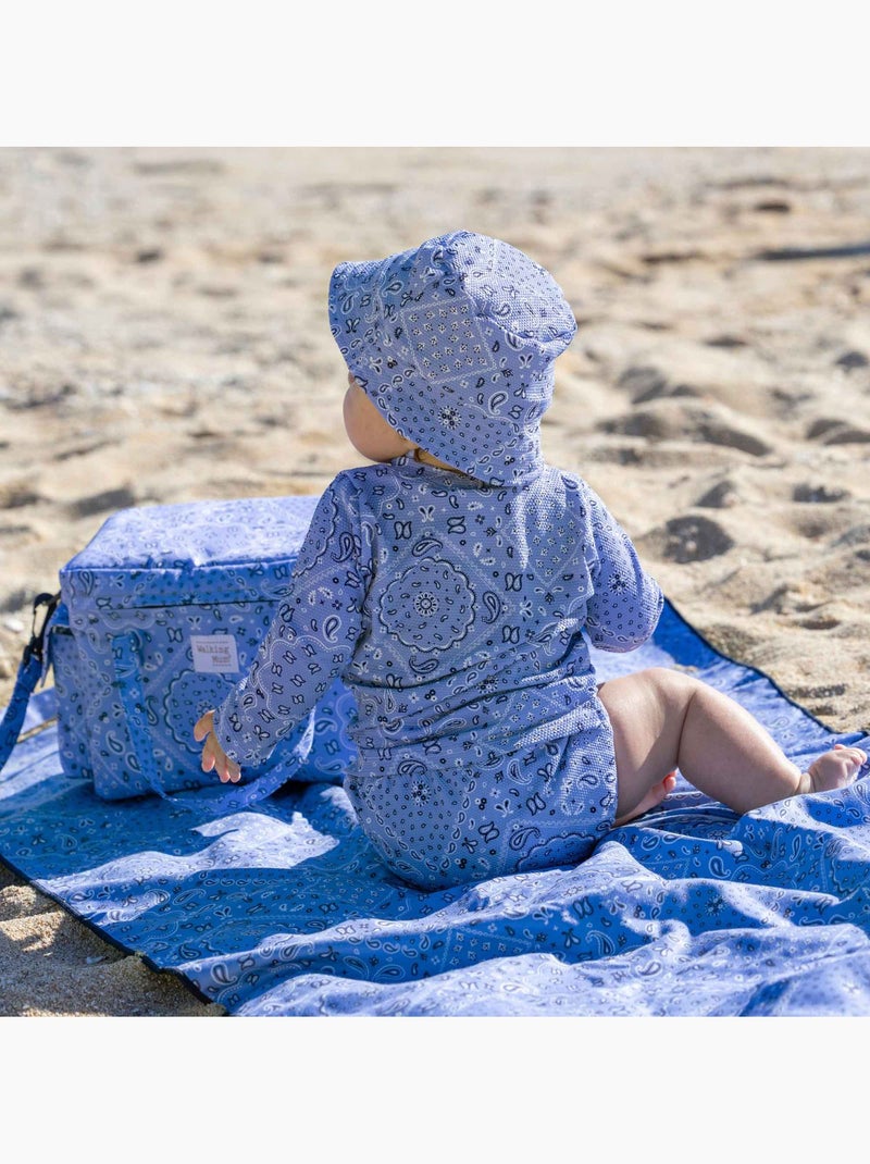 Asciugamano da spiaggia in microfibra spf 50+ | walking mum | walking mum Blu - Kiabi