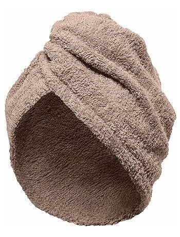 Asciugamano per capelli in spugna con chiusura elastica TURBANTE